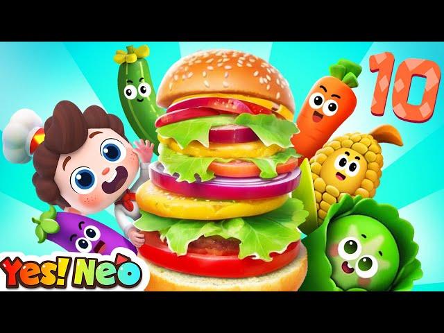 Learn Numbers with Hamburgers | Good Habits | Nursery Rhymes & Kids Songs | Yes! Neo