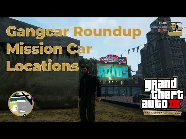 GTA III Gangcar Roundup Car Locations