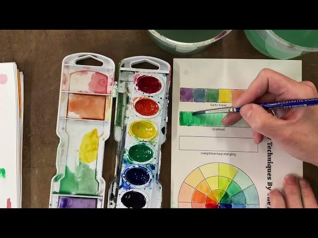 watercolor earth tones and gradients