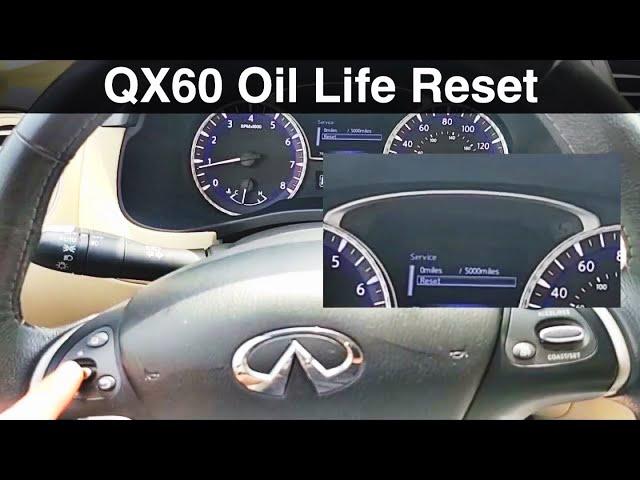 Infiniti QX60 Maintenance Reminder Reset / Oil life 2019