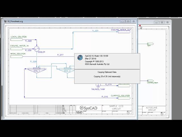 SysCAD Tutorial - Section 7.7 Copy and Paste
