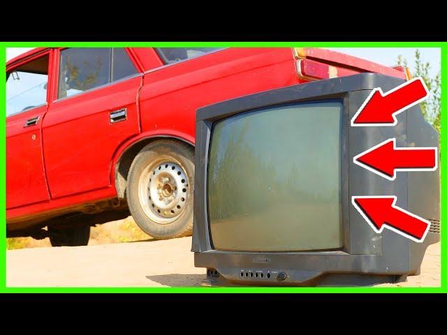 EXPERIMENT OLD CAR VS OLD TV!