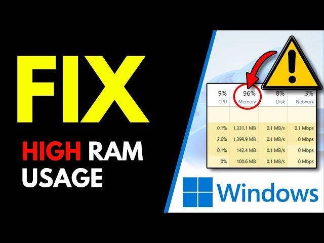 FIX high Memory/RAM Usage (Windows 10/11) || How To Fix High RAM Memory CPU DISK Usage on Windows