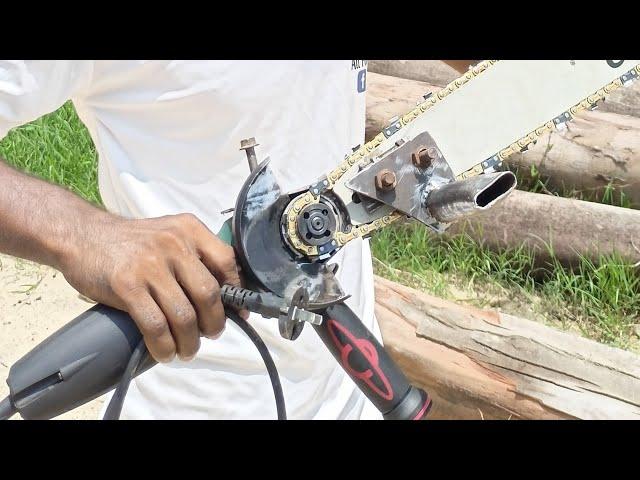 turn into your angle grinder in just two minutes chainsaw #chainsaw #anglegrinder #hack