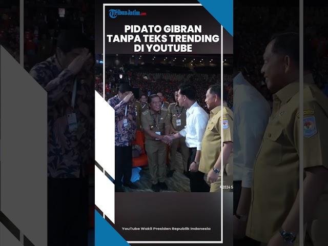 VIRAL! Mendadak Tembus 1 Juta Views Kurang Sepekan, Pidato Wapres Gibran Tanpa Teks Trending YouTube