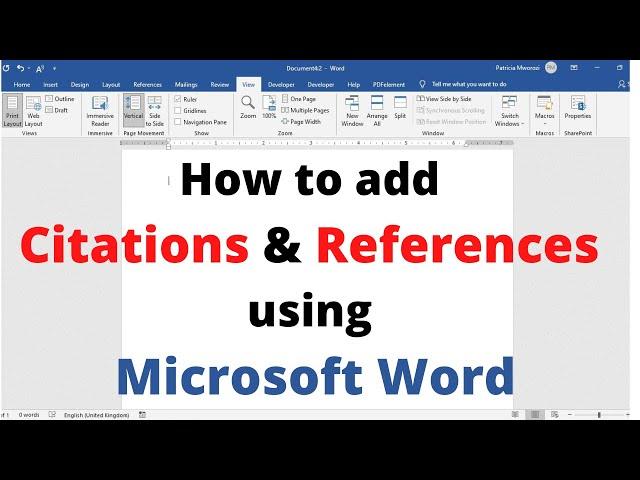 How to add Citations and References using Microsoft Word | Adding Citation and References by MS word