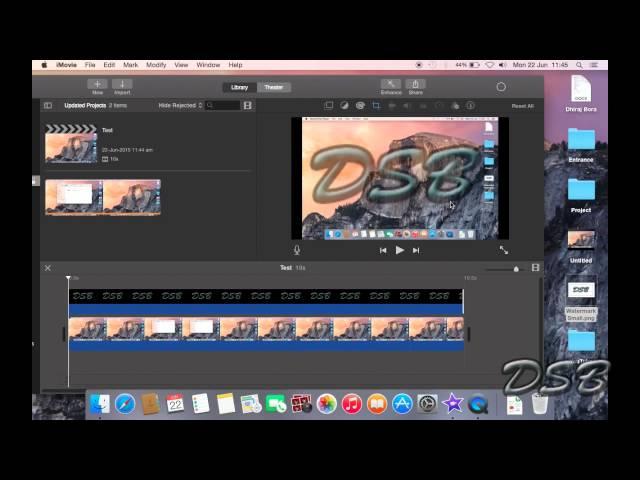 How to insert Watermark in video using iMovie