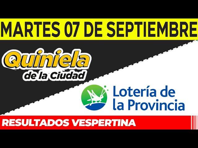 Resultados Quinielas Vespertinas de la Ciudad y Buenos Aires, Martes 7 de Septiembre