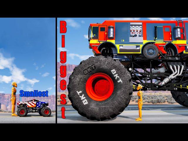 Biggest vs Smallest Monster Truck #5 - Beamng drive