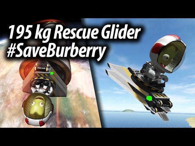 Mun Rescue Glider #SaveBurberry  (Tutorial: 29) Kerbal Space Program (KSP) 1.2 Stock Parts