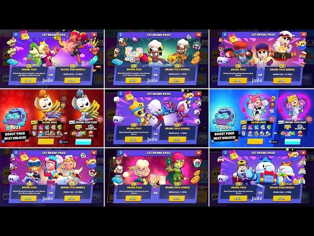 EVERY  BRAWL PASS UNLOCK SCREEN  [ Season 1 to 23 ]