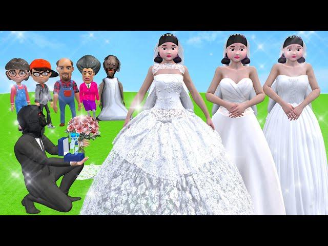 Scary Teacher 3D vs Squid Game Art And Wedding Dress Nice or Error Dressing Room 5 Times Challenge