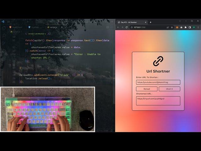 ASMR Programming - Coding Url Shortner in JavaScript - No Talking