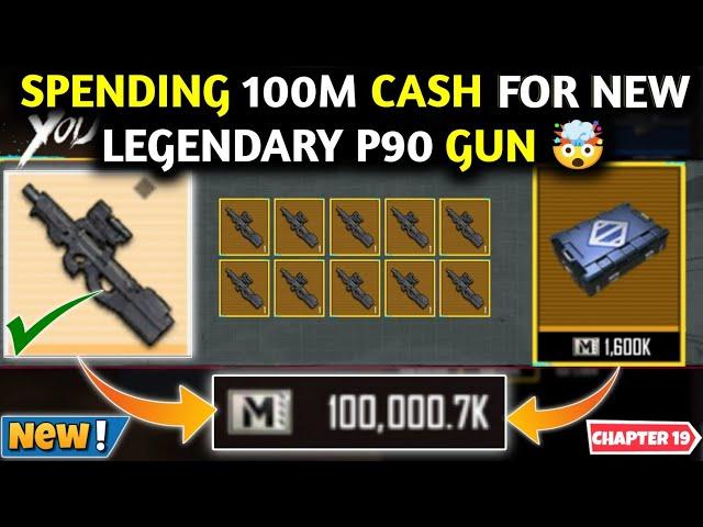 Spending 100M CASH For NEW LEGENDARY P90 GUN  METRO ROYALE CHAPTER 19