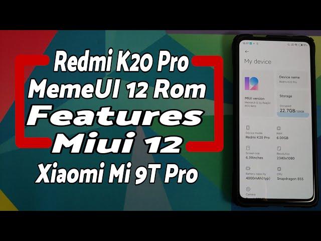 Redmi K20 Pro | MemeUI 12 | MortalOS Features | Miui 12 | First Look