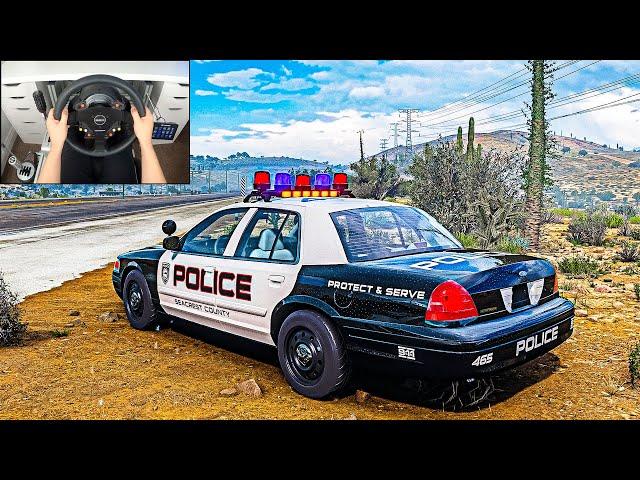 Police Chase - Forza Horizon 5 (Steering Wheel + Shifter) Gameplay