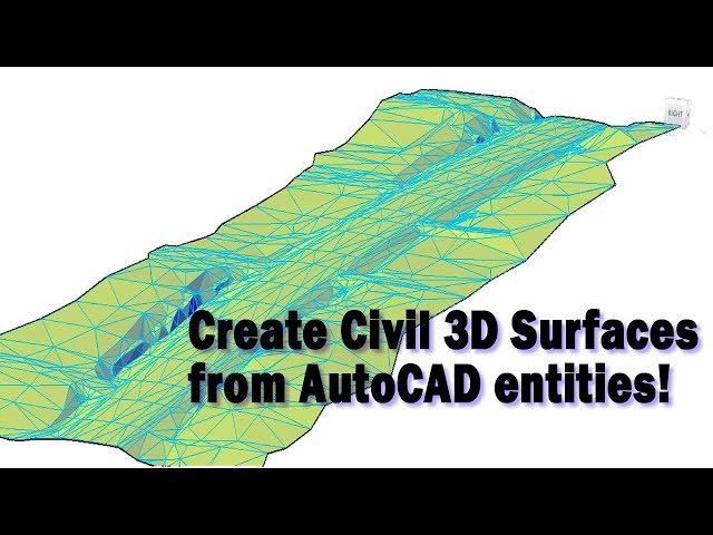 Creating Civil 3D Surfaces from Selected Drawing Objects