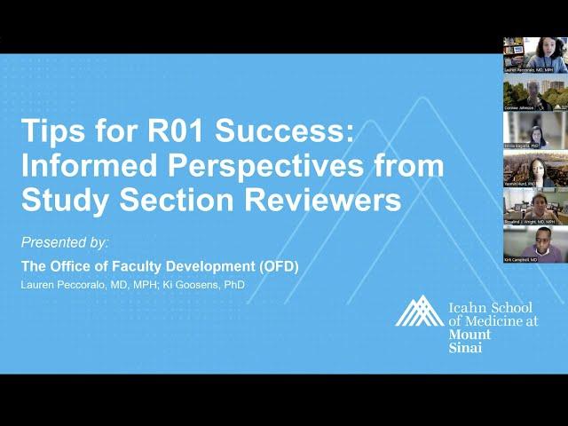 Tips for R01 Success: Informed Perspectives from NIH Study Section Reviewers – Clinical Sciences