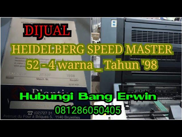 DIJUAL MESIN CETAK SM 52 4 warna hub erwin 081286050405