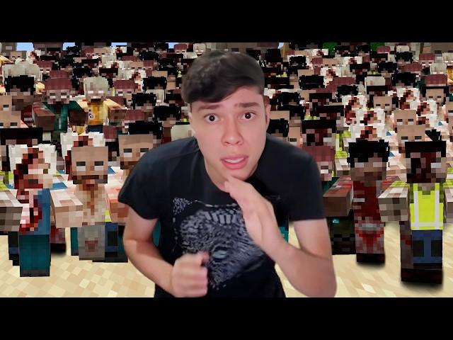 EU SOBREVIVI A 1567 ZUMBIS NO MINECRAFT