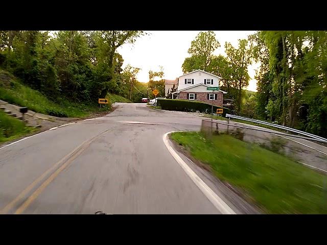 Riding 1964 Soviet made Vyatka VP-150 on twisty roads of West Virginia