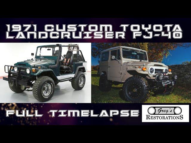 1971 Toyota Landcruiser FJ40 Restoration - Full Time Lapse