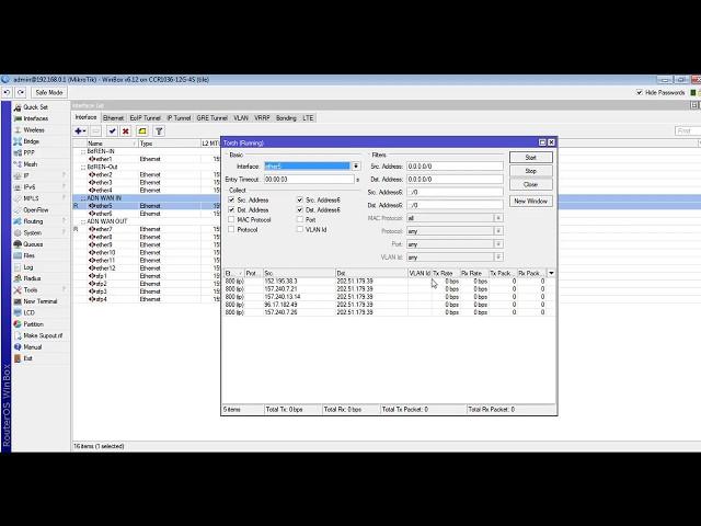 How to monitor mikrotik router traffic in WAN interface