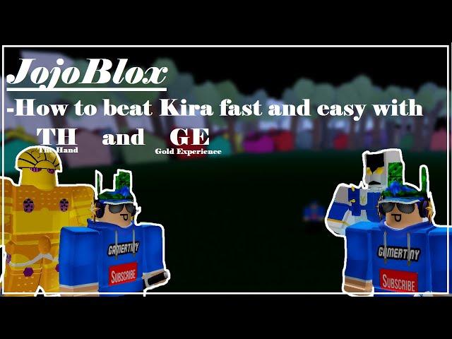 JojoBlox How to kill Kira under 20 seconds | Jojo Blox Beat Kira Fast and Easy with TH, GE | Roblox