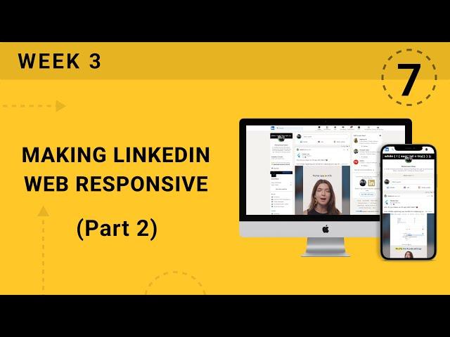 WEEK 3 | Flutter Responsive LinkedIn Web Clone UI Part 2  | Flutter & Firebase Developer Bootcamp