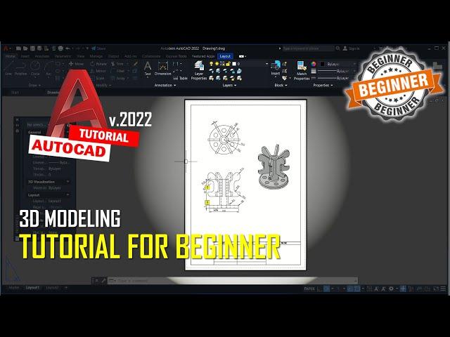 AutoCAD 2022 3D Modeling Tutorial For Beginner In 10 Minutes [COMPLETE]