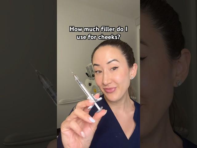 How Much Filler Is Used For Cheeks?  #nonsurgicaltreatments #filler