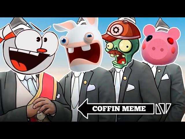 Astronomia/Coffin Dance Meme - Cuphead, Rabbids Invasion, Plants vs Zombies 2, Roblox Piggy (Cover)