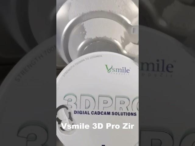 Vsmile 3D Pro Multilayer Zirconia Dental CAD/CAM Zirconia Disc #shorts