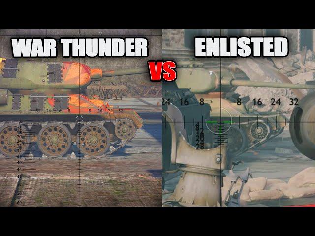 WarThunder vs Enlisted | Обстрел танков