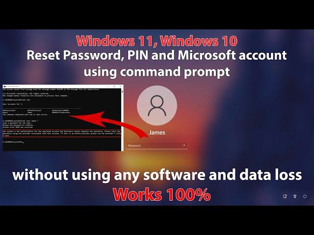 2024! Reset forgotten Windows 11 Password, PIN and Microsoft account using Command Prompt