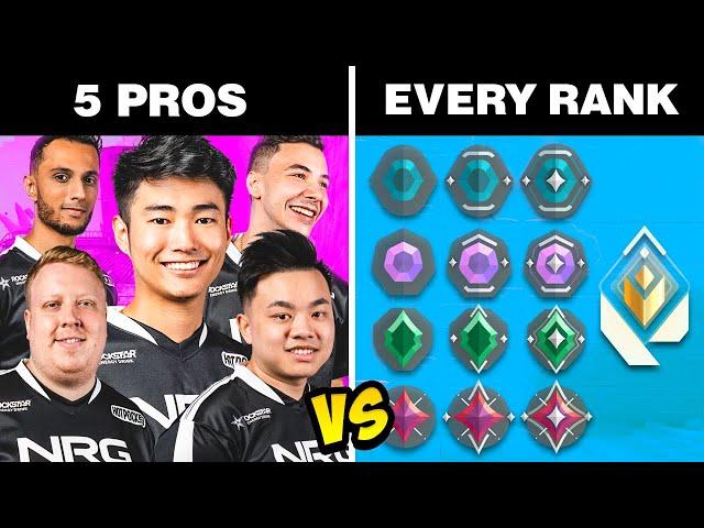 Can 5 Pros Beat EVERY RANK In VALORANT?!