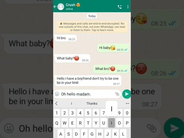 Chatting with Crush #lovestory #whatsapp