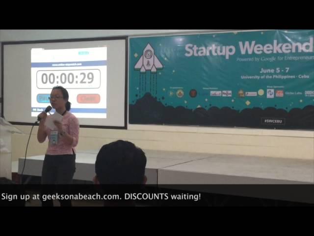 Startup Weekend Cebu: SpendCheck Fire Pitch