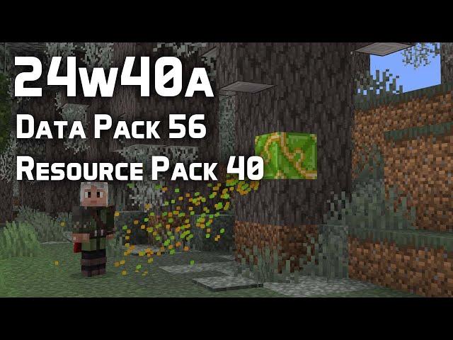 News in Data Pack Version 56 and Resource Pack Version 40 (24w40a)