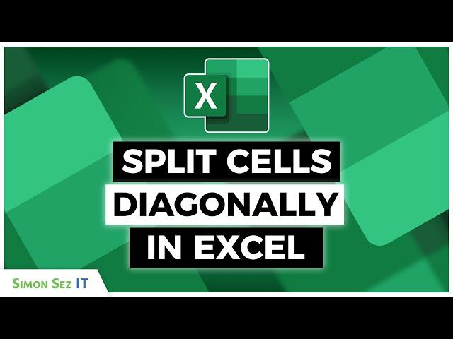 Split Cells Diagonally in Excel