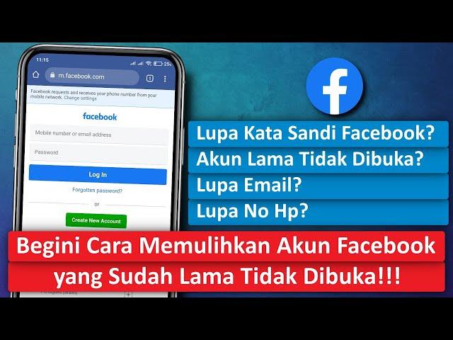 Cara Memulihkan Akun Facebook yang Lupa Kata Sandi, Email, No Hp