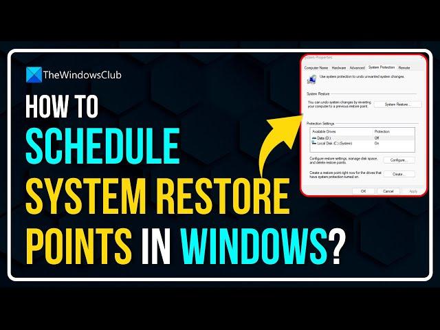 How to schedule system restore points in windows