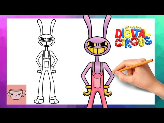 How To Draw Jax from The Amazing Digital Circus | Cute Easy Drawing Tutorial