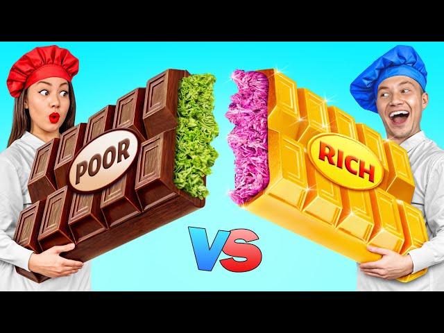 Rich vs Poor Cake Decorating Challenge | Expensive & Cheap Chocolate Cake by Turbo Team