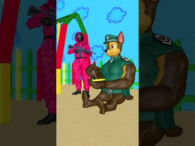 When CHASE's son wins but is misunderstood in Squid Game #funny #chase  #squidgame #pawpatrol