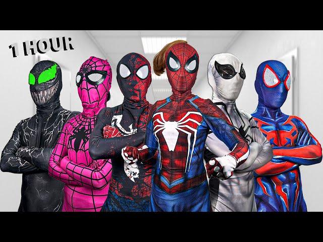 TEAM SPIDER-MAN Action Story IN REAL LIFE ( 1 Hour ) NERF WAR || SEASON 2 - FLife vs