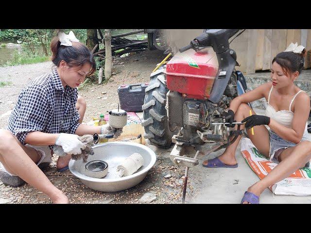 Full Video: Genius Repair Girl. Maintain broken machinery and engines. Neighbors need help