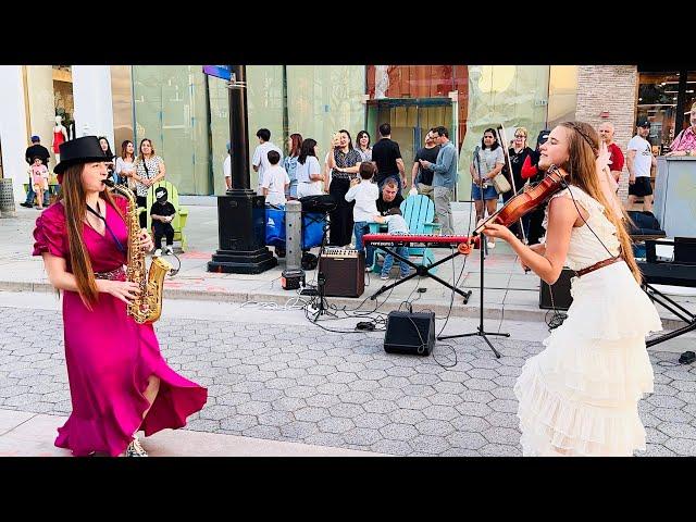 Karolina Protsenko & Avelina Kushnir (violin-sax cover)Abba- Gimme!Gimme!