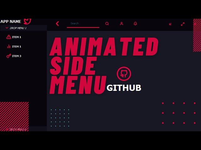 Python GUI Animated Side Menu | Pyside | PyQt | Moder UI | Interface | Drop Down Menu | Flat Style