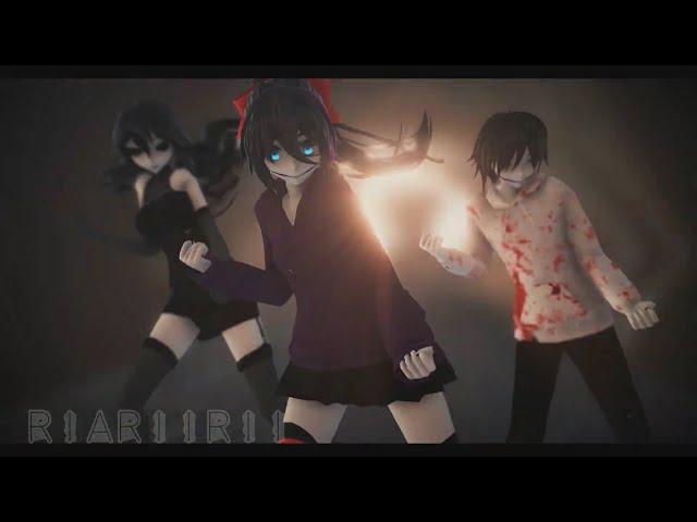 【MMD x Creepypasta】- Criminal - 【The Killer Trio】- VIDEO REMAKE